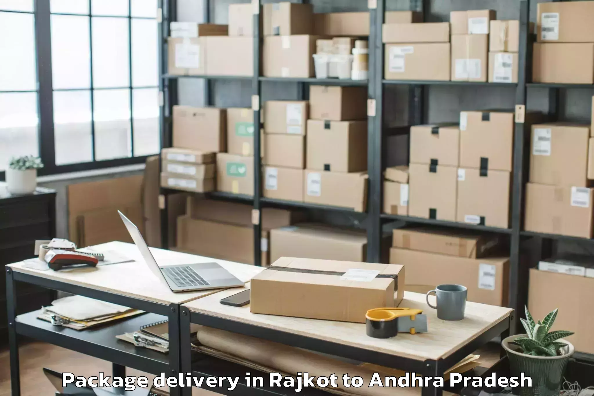 Trusted Rajkot to Mogullapalle Package Delivery